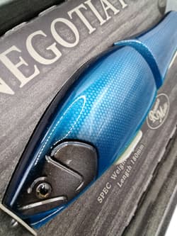 LIMITED Roman Made Negotiator from Japan Glide wood swimbait rare lure NIP HTF 9 - Thumbnail 8