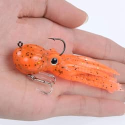 5Pcs Octopus Fishing Lures Skirt Tail Soft Squid Jigs Swimbait Lingcod Rockfish - Thumbnail 5