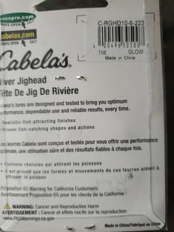 Cabela's 6 Pack River Jighead Red EYE Swimbait Umbrella Alabama Rig Glow 1 Oz ea - Thumbnail 3