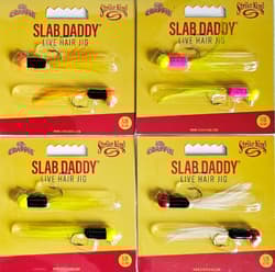 (Lot of 6) Strike King Mr. Crappie Slab Daddy Live Hair Jig 1/8 oz Sac-A-Laits! - Thumbnail 3