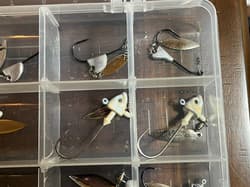 Huge lot of Underspin Jig heads Bass Striper Walleye Strike King, Berkley w/ box - Thumbnail 5