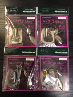 Megabass V-3Midge (3/16oz) Spinnerbait Dome Eye Specification Set of 4 Colors - Thumbnail 2