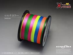 NEW KUROSAWA PE Fishing Line X-CORE multicolor 1000m 8strands No.20 200lb/90.7kg - Thumbnail 3
