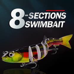 6PCS 21.5g Multi Jointed Bait 8-Segment Fishing Lures Swimbait Bionic Wobbler - Thumbnail 2