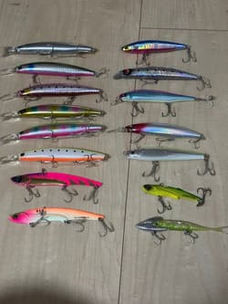 Minnow plugs, set of 15, including Set Upper, Big Backer, etc. For as a set or - Thumbnail 1