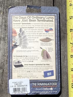 TUFF FIND CLASSIC!TERMINATOR TITANIUM SPINNERBAIT FISHING LURES Discontinued NOS - Thumbnail 3