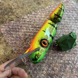 8” Mortimer Baits #121 Jointed Crankbait Trolling Musky Lure Or Pike - Thumbnail 3