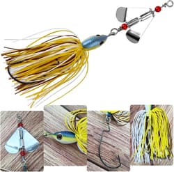 Spinnerbait Fishing Lures Kit, 6pcs Bass Buzzbait Hard [MIXED]  - Thumbnail 3