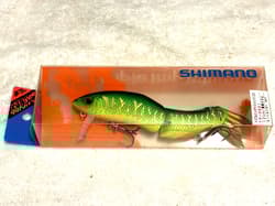 NIB JDM Shimano Triple Impact 120 Fire Tiger Swimbait Wakebait Bass Fishing Lure - Thumbnail 1