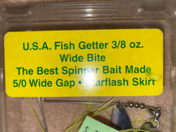 TUFF FIND VINTAGE FISH GETTER SPINNERBAIT Discontinued UNKNOWN FUN3/8 OZ”5/0”BIG - Thumbnail 8