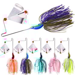5PCS Spinnerbait Fishing Lure Buzzbait 22g Blade Bait Spoon Rubber Skirt Bass - Thumbnail 3