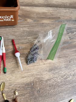 VINTAGE fishing Lure lot of 60 Plus+ Tackle Box+ Fishing Accessories - Thumbnail 9