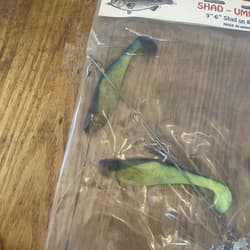 Umbrella Rig 4 Arm 11” With 6” Shad (9)  Chartr. Blue 8/0 Hook Mustad New In Pkg - Thumbnail 3