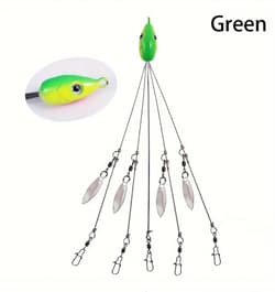 Alabama Umbrella Rig Swim Baits Fishing Lure Tackle Willow Blade 5 Arm No Hooks - Thumbnail 1
