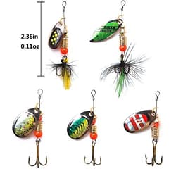  10-Fishing Lures Spinnerbait for Bass Trout Salmon Walleye Hard Metal 20pcs - Thumbnail 7