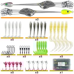 FREE FISHER 43pcs Fishing Alabama Rig Bait,5-Arm Umbrella Rigs,Fishing Gear Box  - Thumbnail 2
