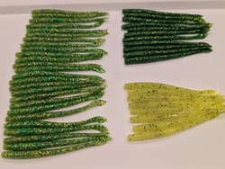 Gary Yamamoto Cut Tail Worm 4 inch Set Chartreuse Lure Set - Thumbnail 1