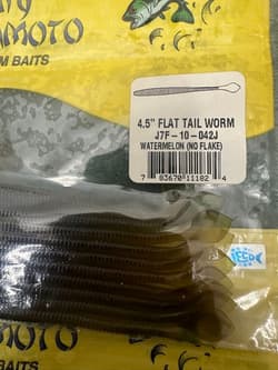 NO.6660 Gary Yamamoto 4.5 inch Flat Tail Worm Near Mint 4-piece Set - Thumbnail 2