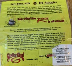 Rage Tail Strike King 2” Crappie Grub Pumpkinseed Chart-1pk of 10pcs-NEW - Thumbnail 4