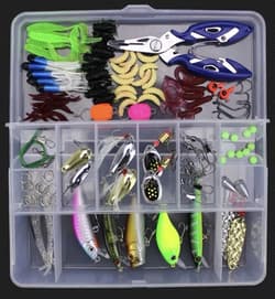 120pcs /set Mixed Fishing Lure Tackle Kit Crank Bait Accessories Lure Box Set - Thumbnail 3