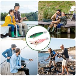 8Pcs 9.6G 10cm Luminou Jig Fishing Wood Shrimp Cuttlefish Jigs3532 - Thumbnail 2