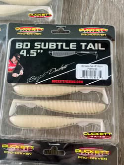 Duckett BD Subtle Tail 4.5inch Soft Plastic Swimbaits - 5 PACK LURE BUNDLE! - Thumbnail 2