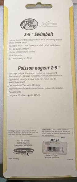 Bass Pro Shops Z9R Swimbait XPS PRO SERIES - Thumbnail 3