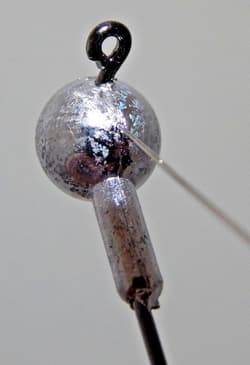 (25) 1/4 oz 3/0 Weedless jighead wire FLAT EYE grub head swimbait Umbrella rig - Thumbnail 6