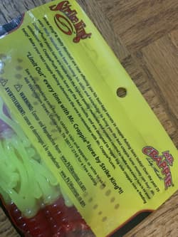 Mr. Crappie Strike King 2” Joker Red Chartreuse Sparkle Glow - Thumbnail 5