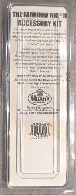 5-Saltwater Jig Heads w/Hardnose, Yellow, Manns Bait Company, The Alabama Rig II - Thumbnail 2