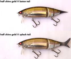 weeble YATTABAIT Tech half shine gold Color 1.65oz Swimbait Floating NEW Japan - Thumbnail 2