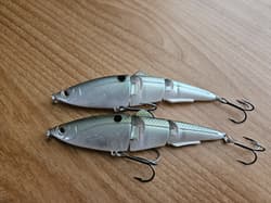 (2) Strike King Sexy Swimmer Jointed Swimbait Fishing Lures, DISCONTINUED  - Thumbnail 1