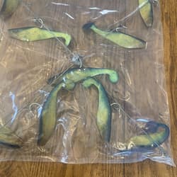 Umbrella Rig 4 Arm 11” With 6” Shad (9)  Chartr. Blue 8/0 Hook Mustad New In Pkg - Thumbnail 9