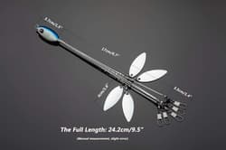 BLISSWILL Alabama Umbrella Rig Fishing Lures Set 5 Arms A-Rig Kit 3 Pack  - Thumbnail 2