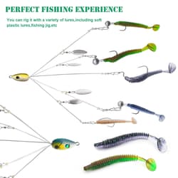 5 Arms Alabama Umbrella Rig Fishing Bass Kit Fishing Lures Rigs for Lures wit... - Thumbnail 5