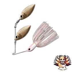 NEW Deps B Custom Spinnerbait Double Wheelow 3/8oz Fine Pearl #17 - Thumbnail 1