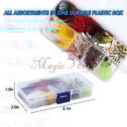 168PCS Fishing Accessories Spinner Blade Bait Making Kit DIY Rooster Tail Trout  - Thumbnail 6