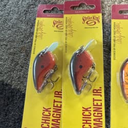 Lot of 12 New Assorted Strike King Chick Magnet  JR Crankbait Fishing Lure - Thumbnail 2
