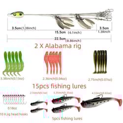 Alabama Rig Kit 5 Arms Alabama Umbrella Rig Bass Fishing Kit a Rig Fishing Lu... - Thumbnail 3