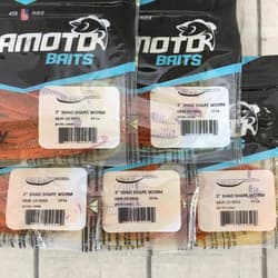 Gary Yamamoto Shad Shape Worm 3 inch 5 piece set t3383 - Thumbnail 3