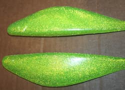 9" Shad Paddle Tail Swimbait great for Umbrella Rig 6 Count Bag Chartreuse Shine - Thumbnail 3