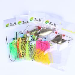 4PCS Spinnerbait Fishing Lure Buzzbait 19g Blade Bait Spoon Rubber Skirt Bass - Thumbnail 1