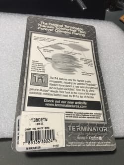 DISCONTINUED TERMINATOR T-1 TITANIUM 3/8 OZ. SPINNERBAIT NOC - Thumbnail 2