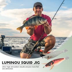 8Pcs 9.6G 10cm Luminou Jig Fishing Wood Shrimp Cuttlefish Jigs3532 - Thumbnail 6