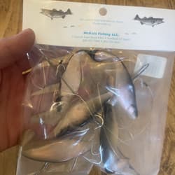 7” Umbrella Rig 4 Arm With 4” Shad (5)  Pearl Black New In Package McKala Fishin - Thumbnail 13