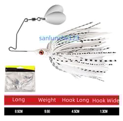 5PCS Spinnerbait Spoon Fishing Lure Buzzbait 8.5cm/9g Blade Skirted Bait Bass - Thumbnail 20