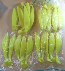 TWENTY! 6" Shad BODIES Paddle Tail Swimbait great for Umbrella Rig  Sassy Shad  - Thumbnail 1