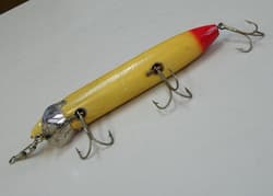 Heddon MUSKY VAMP 8inch R/W 1920's Old Lure Ship From Japan - Thumbnail 4