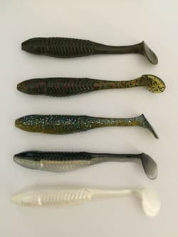 BTS 30pc. 3.5" Minnow Swimbait Kit. Plano Lure Box, 5 colors  Alabama Rig Baits  - Thumbnail 2