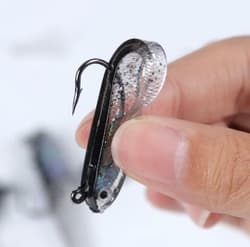 8PCS Jig Hooks Soft Fishing Lures Silicone Worms Fishing Baits Wobblers Swimbait - Thumbnail 2